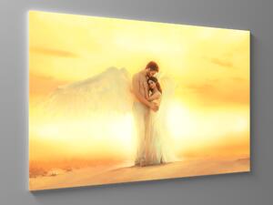 Liox Obraz andělé v západu slunce Rozměr: 40 x 25 cm