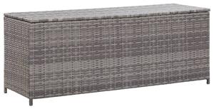 Venkovní úložný box - polyratan - šedý | 120x50x60 cm