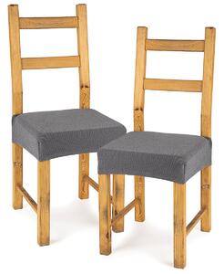 Multielastický potah na sedák na židli Comfort šedá, 40 - 50 cm, sada 2 ks