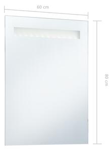Koupelnové nástěnné zrcadlo s LED osvětlením | 60x80 cm