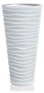 PROSPERPLAST Květináč - SAND SLIM Průměr: 39 cm, Barva: bílá