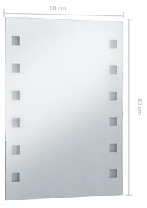 Koupelnové nástěnné zrcadlo IV s LED osvětlením | 60x80 cm
