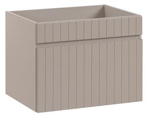 COMAD Závěsná skříňka s umyvadlem - ICONIC 82-60 cashmere, šířka 60 cm, kašmírová