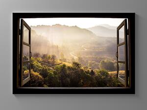 Liox 3D obraz okno thajská terasa Rozměr: 40 x 25 cm