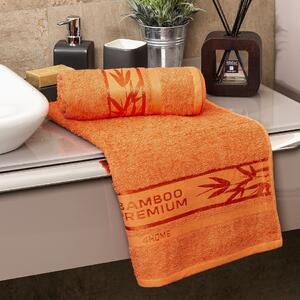 Sada Bamboo Premium osuška a ručník oranžová, 70 x 140 cm, 50 x 100 cm