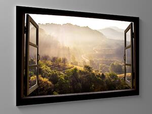 Liox 3D obraz okno thajská terasa Rozměr: 40 x 25 cm