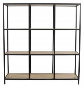 Regál Intesi 99 cm x 105 cm x 32 cm černý, dub
