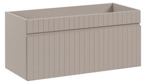 COMAD Závěsná skříňka s umyvadlem - ICONIC 82-100 cashmere, šířka 100 cm, kašmír