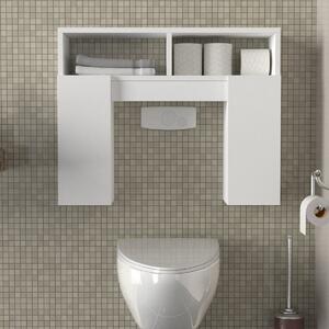 Kalune Design Závěsná koupelnová skříňka nad toaletu Geronimo bílá