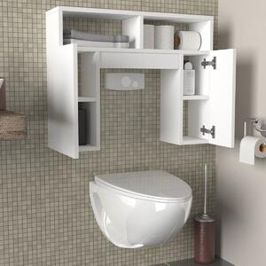 Kalune Design Závěsná koupelnová skříňka nad toaletu Geronimo bílá