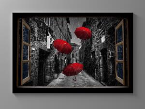 Liox Červené deštníky obraz Rozměr: 60 x 40 cm