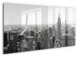Skleněné hodiny horizontální New York zsppb-60x30-00295294