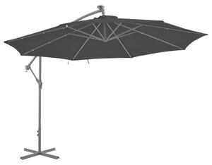 Konzolový slunečník Galantis s hliníkovou tyčí - černý | 350 cm