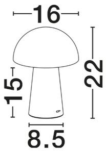 Nova Luce Stolní nabíjecí lampa ANDE, ø 16 cm Barva: Červená