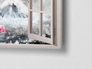 Liox Obraz okno malba sakury Japonsko Rozměr: 100 x 65 cm
