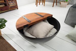 Konferenční stolek JATAKAR 70 cm - tmavě šedá - INV
