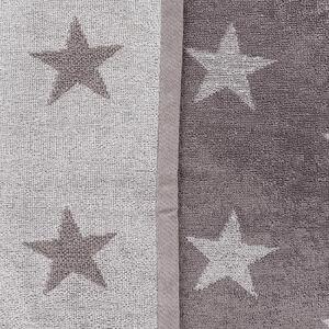 Osuška Stars šedá, 70 x 140 cm