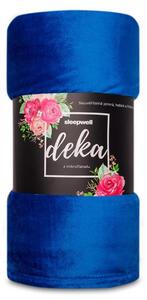 Deka z kolekce SLEEP WEEL. Přijemná deka z mikroflanelu v barvě královská modř. Rozměr je 150x200 cm