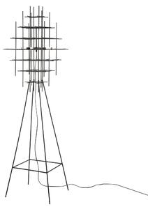 Il Fanale 283.04.NN Armanda, industriální stojací lampa z černé armatury, 4x25W G9, výška 180cm