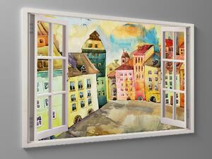 Liox Obraz malba domy Rozměr: 40 x 25 cm