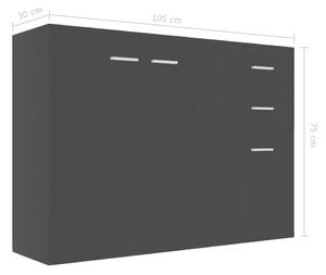 Příborník Slack - dřevotříska - černý | 105x30x75 cm