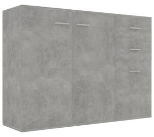 Příborník Slack - dřevotříska - betonově šedý | 105x30x75 cm