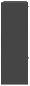 Úložná skříňka Shelby - dřevotříska - černá | 60x29,5x90 cm