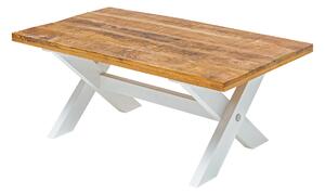 Konferenční stolek BROOKLYN 110 cm - přírodní, bílá