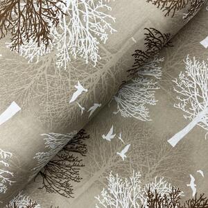Ervi bavlna š.240 cm - stromy na hnědém č.46600-7, metráž