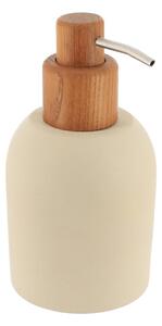 Dávkovač mýdla Silvestre, béžová/s dřevěnými prvky, 230 ml
