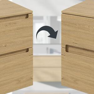Koupelnová skříňka VIREO 120 cm s dvojumyvadlem z minerálního odlitku CREAM