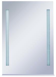 Koupelnové nástěnné zrcadlo s LED světlem a policí | 50 x 70 cm