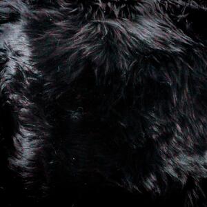 Stolička s černým sedákem z ovčí kožešiny Native Natural Black, ⌀ 30 cm