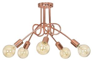 Stropní svítidlo Edison 5, měděné tělo svítidla
