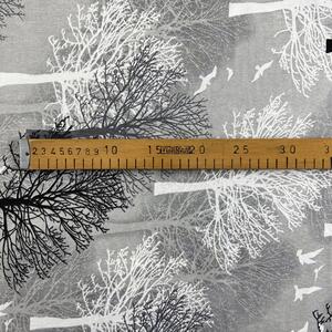 Ervi bavlna š.240 cm - stromy na šedém č.46600-6, metráž
