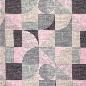 Ervi bavlna flanel š.240cm Abstrakce růžovo-šedá - 26589-10, metráž
