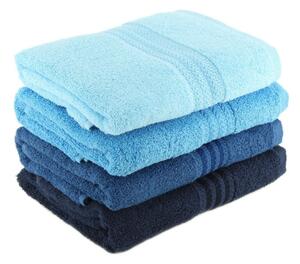 Sada 4 modrých bavlněných ručníků Foutastic Sky, 50 x 90 cm
