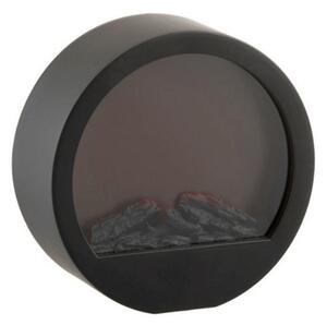LED dekorace kulatý krb COZY WARM 35x34,5 cm, černý