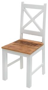 Jedálenská stolička BROOKLYN - prírodná, biela