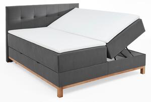 Tmavě šedá boxspring postel s úložným prostorem 160x200 cm Catania - Meise Möbel