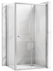 Sprchový kout REA PRIMO SLIDE 100/dveře x 70/zástěna cm, chrom/transparent - bez vaničky