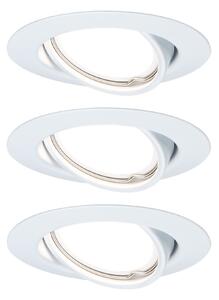 Paulmann 93426 LED base, set kulatých bodovek z hliníku v bílé úpravě, 3x5W LED 2700K GU10, 3 krokové stmívání, prům. 9cm