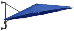 Nástěnný slunečník Iquine s kovovou tyčí - modrý | 300 cm