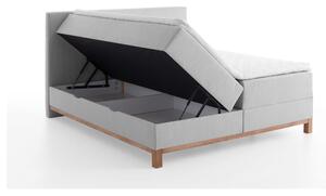 Světle šedá boxspring postel s úložným prostorem 180x200 cm Catania - Meise Möbel