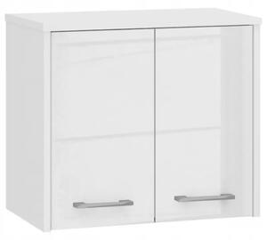 Akord závěsná skříňka Š 60 cm FIN 2D bílý lesk 60 x 60 x 22,5