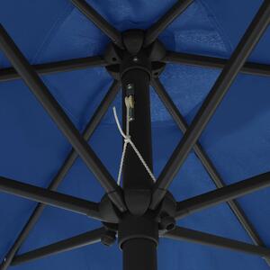 Slunečník Saxa s LED světly - hliníková tyč - azurově modrý | 270 cm