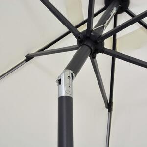 Slunečník Saxa s LED světly - hliníková tyč - pískově bílý | 300 cm