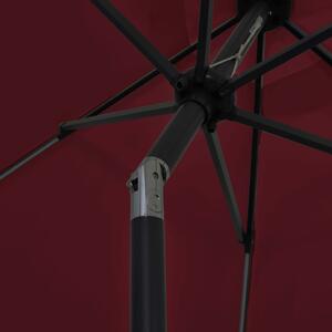 Slunečník Saxa s LED světly - hliníková tyč - vínová | 300 cm