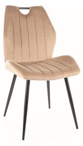 SIGNAL Jídelní židle - ARCO Velvet, různé barvy na výběr Čalounění: světle šedá (Bluvel 14)