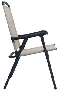 Skládací zahradní židle Melburn - 2 ks - textilen | krémové